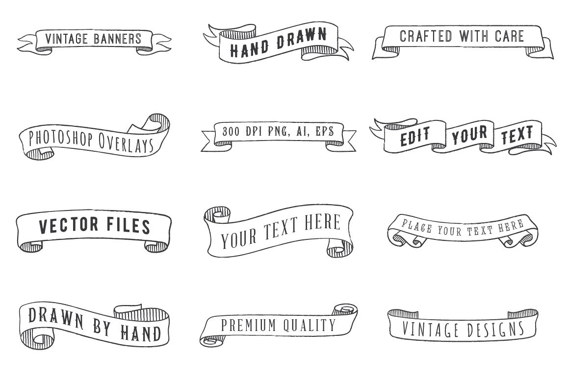 Photoshop Overlays, Vintage Banners 1158x772 Photoshop Overlays, Vintage Banners