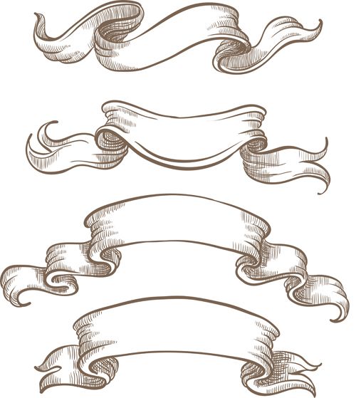 Hand Drawn Vintage Ribbon Benner Vector Graphic How To Draw 500x559 Hand Drawn Vintage Ribbon Benner Vector Graphic How To Draw