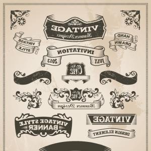 300x300 Photostock Vector Set Of Flat Geometric Vector Banners Vintage