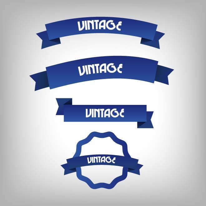 660x660 Blue Vintage Banners Vector Free Vectors Ui Download