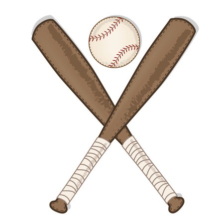 450x450 Vintage Baseball And Wooden Bat On Transparent Background Vector