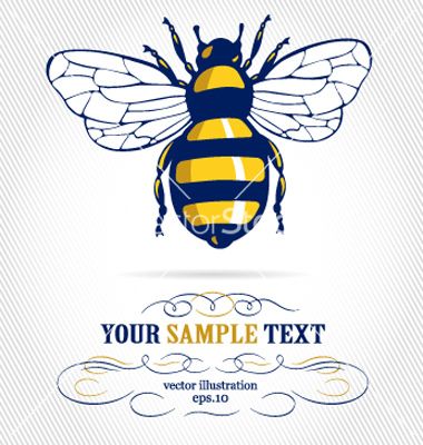 380x400 Cartoon Honeybee Vector