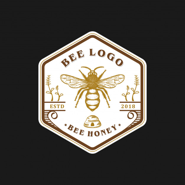 626x626 Vintage Bee Logo Design Vector Premium Download