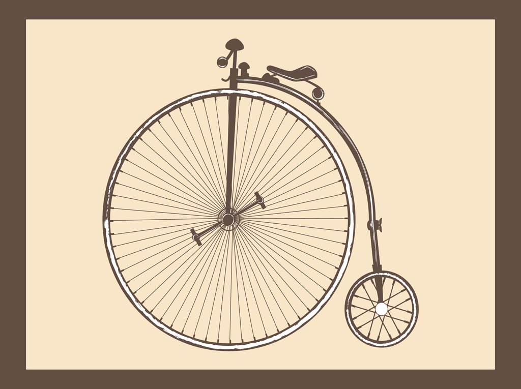1024x765 Antique Bike Vector Vector Art Graphics