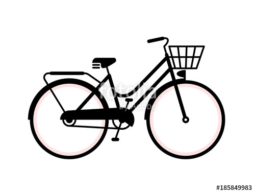 500x378 Vintage Bicycle Silhouette Simple Vector Illustration Of A Old
