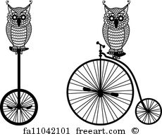 230x194 Free Art Print Of Old Bicycle With Birds, Vector Vintage Bicycle