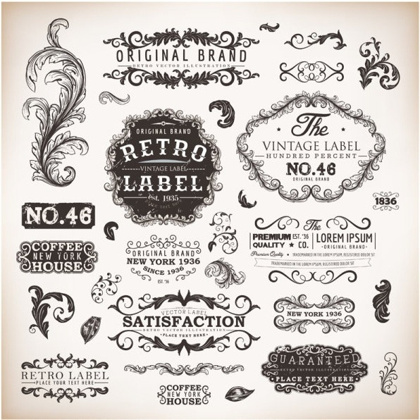 596x596 Vintage Labels And Borders Vector Free Vector In Adobe Illustrator