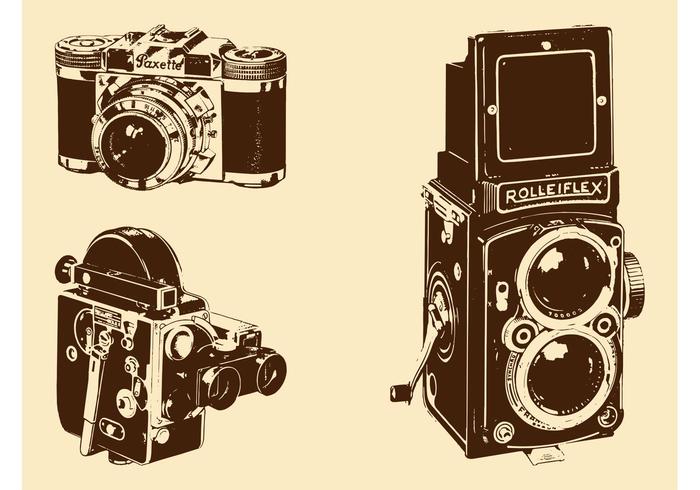 700x490 Retro Cameras Set