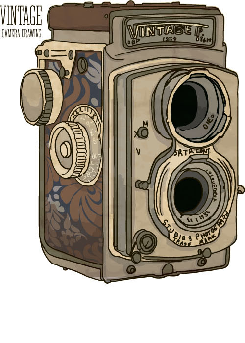 500x699 Vintage Camera Hand Drawing Vectors Set Free Download