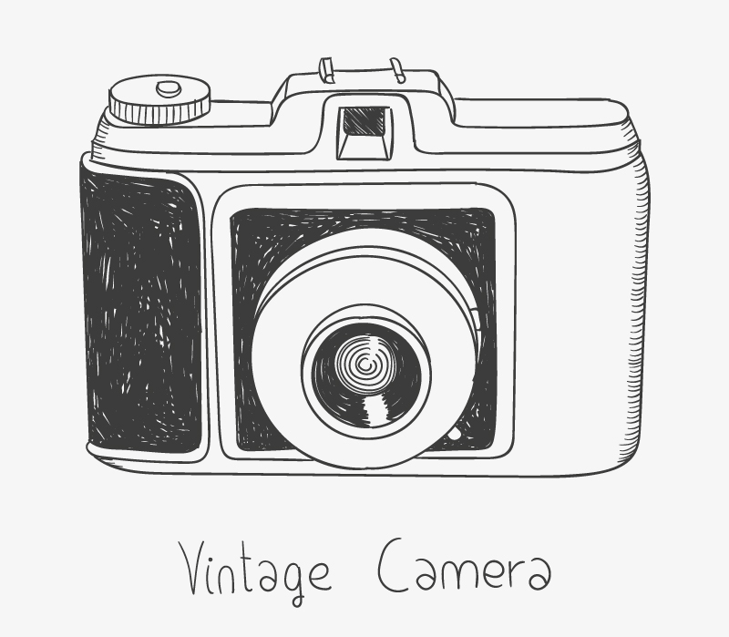 800x699 Hand Drawn Vintage Camera Vector Free Vector Graphic Download