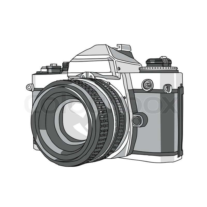 800x800 Hand Drawn Of Vector Camera Stock Vector Colourbox