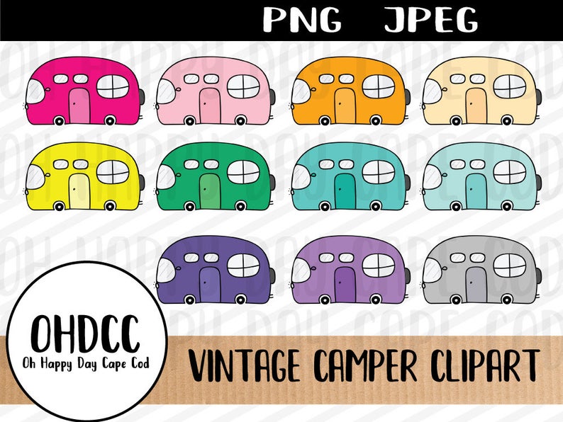Vintage Camper Camping Clipart Happy Camper Travel Rv Clipart Etsy 794x596 Vintage Camper Camping Clipart Happy Camper Travel Rv Clipart Etsy