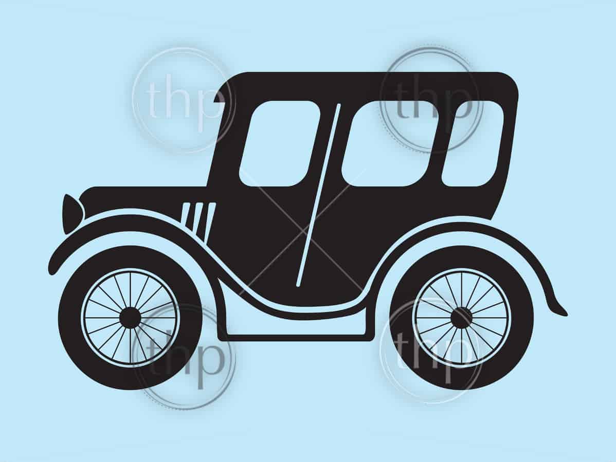 1198x899 Classic Vintage Style Car Or Automobile In Vector Vector