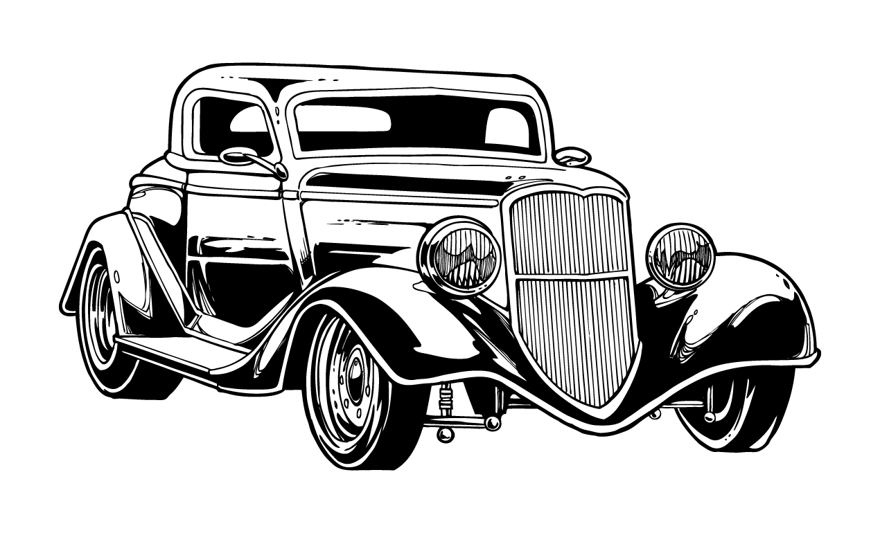 1270x770 Classic Car Vector Images