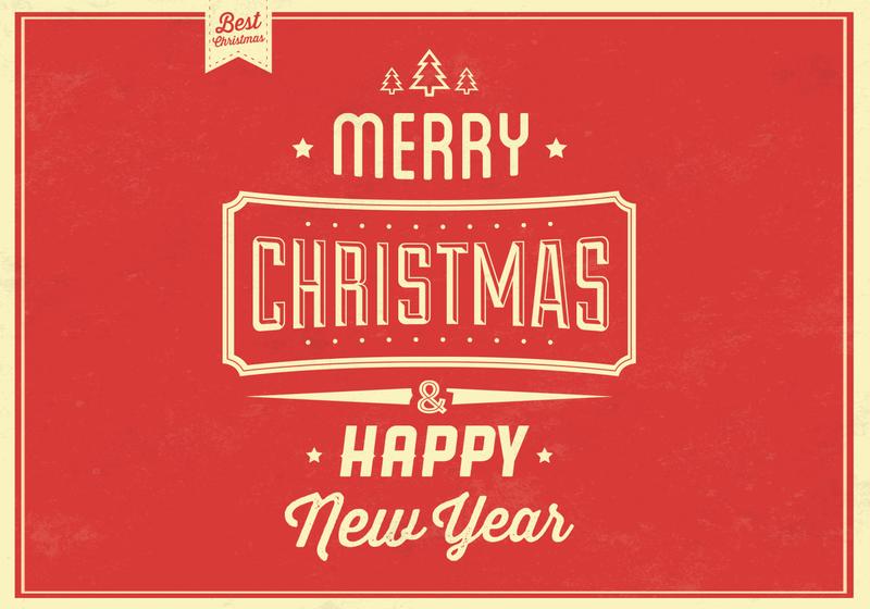 800x560 Retro Christmas Free Vector Art