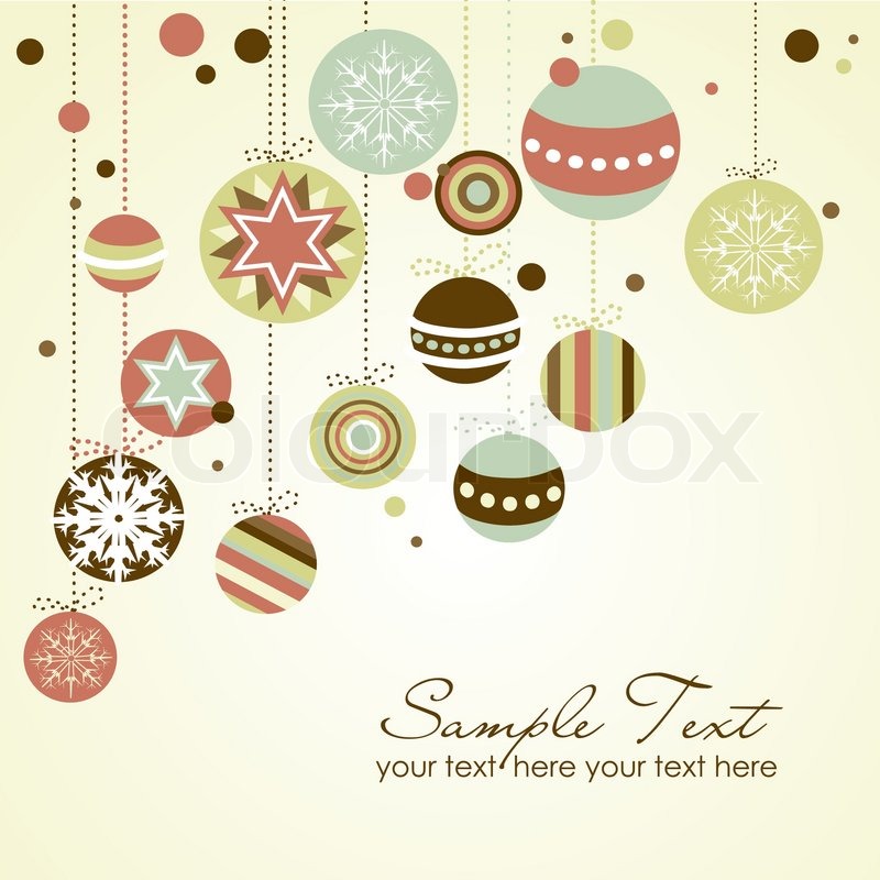 800x800 Retro Christmas Ornaments Stock Vector Colourbox