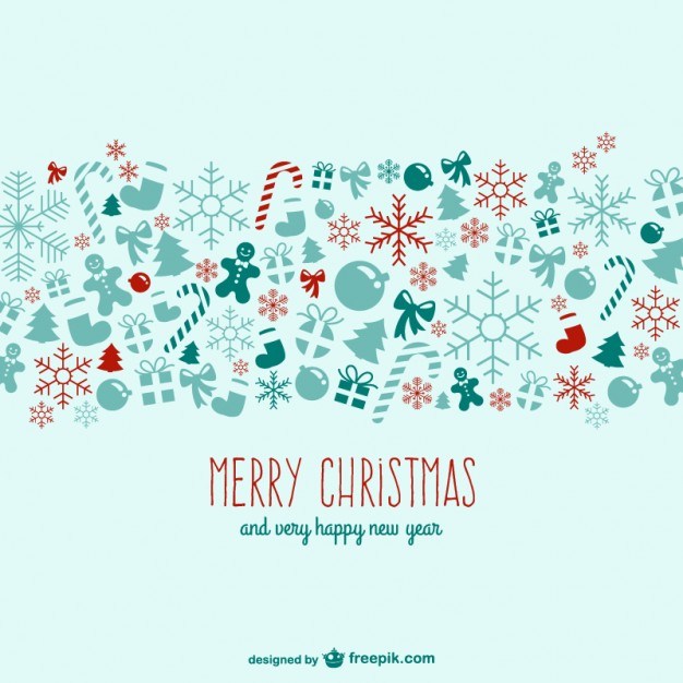 626x626 Vintage Christmas Background Free Vector