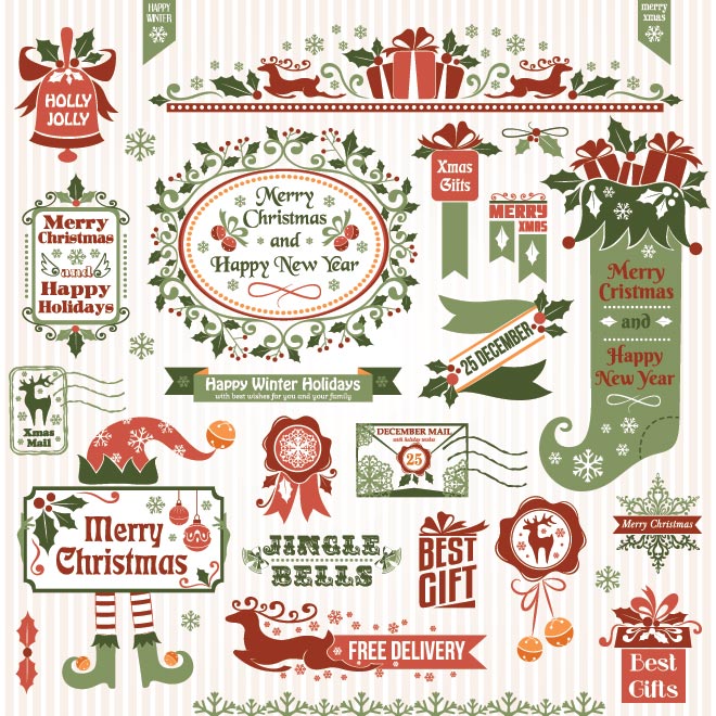 660x660 Free Vectors Christmas Vintage Images