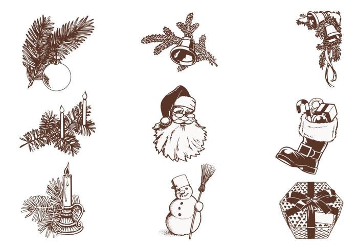 700x490 Vintage Christmas Vector Pack