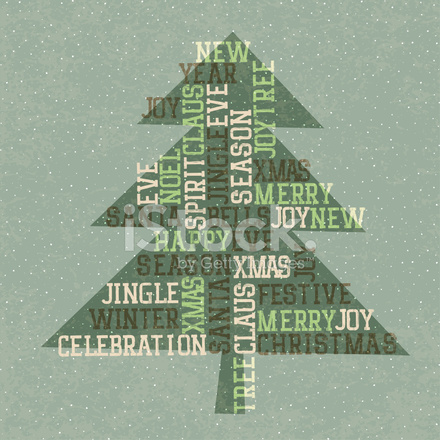 440x440 Vintage Christmas Vector Stock Vector