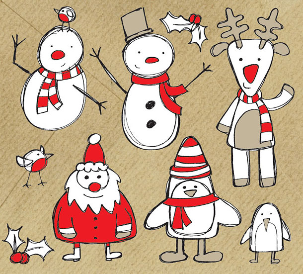 610x551 Best Free Christmas Vector Graphics Designbump