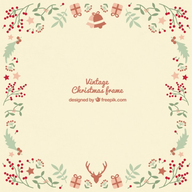 626x626 Vintage Christmas Frame Free Vectors Ui Download