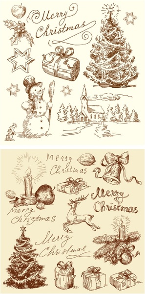 297x600 Vintage Christmas Illustration Vector Free Vector In Encapsulated