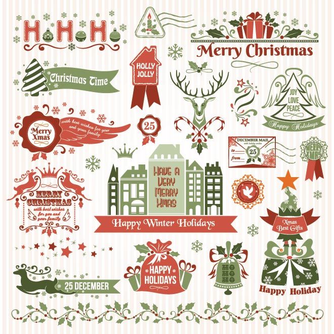 660x660 Free Vintage Christmas Vector Designs Christmas Elegant