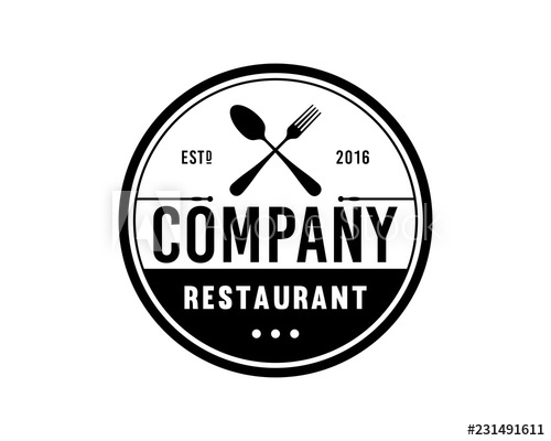 500x400 Vector Crossed Spoon And Fork For Restaurant Sign Symbol Vintage