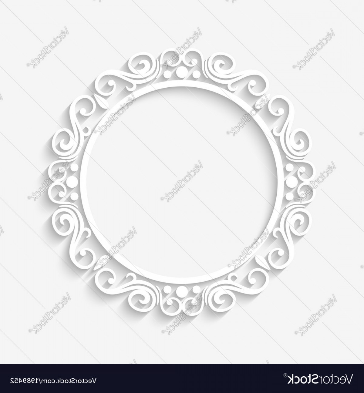 1200x1296 Vintage Circle Border White Frame Vector Handandbeak