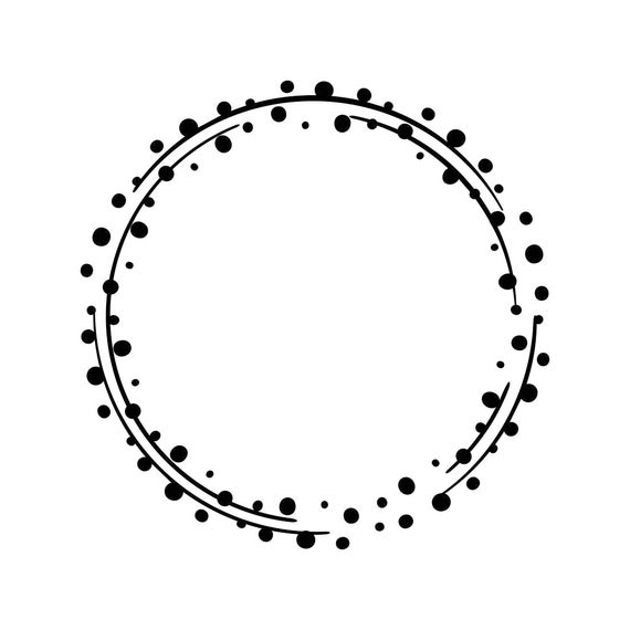 570x570 Vintage Frame Circle Monogram Graphics Dxf Png Cdr