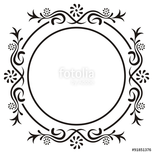 500x500 Circle Vintage Frame Vector Frames And Vignette For Design