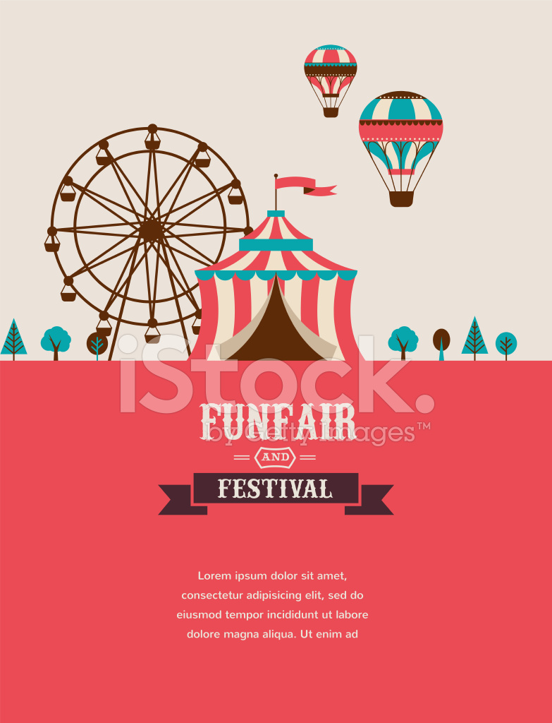 Vintage Poster With Carnival, Fun Fair, Circus Vector Background 783x1024 Vintage Poster With Carnival, Fun Fair, Circus Vector Background