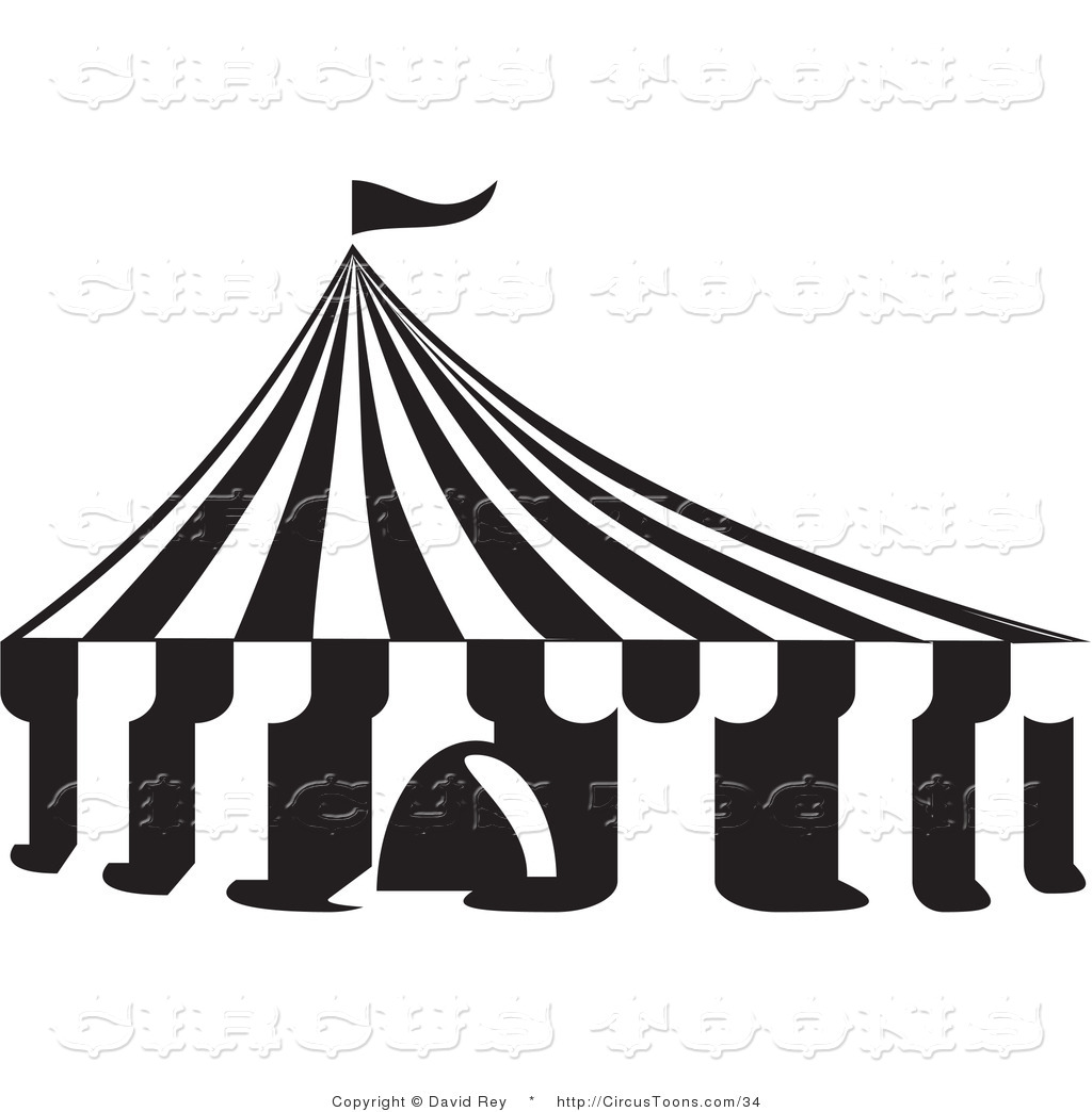 Circus Vector Clipart Of A Black And White Big Top Tent 1024x1044 Circus Vector Clipart Of A Black And White Big Top Tent