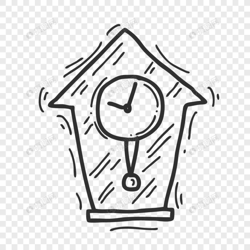 860x860 Hand Painted Vintage Clock Vector Material Png Image Picture Free