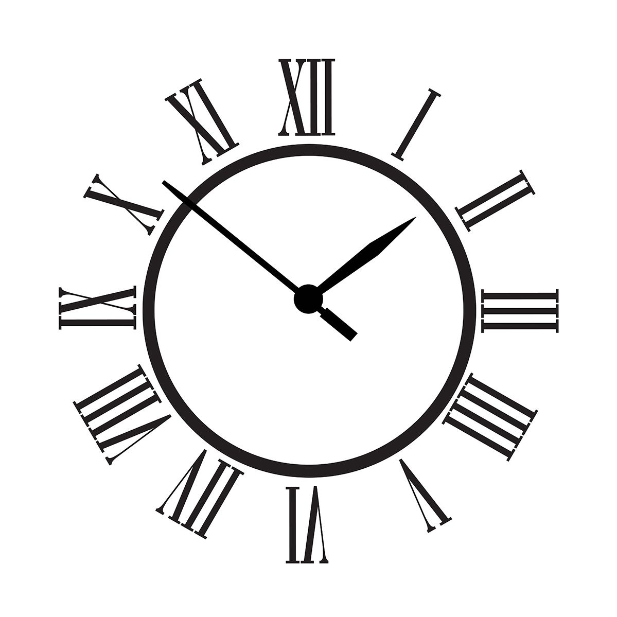 1199x1199 Old Clock Vector Old Vintage Clock Face Watch With Roman Numbers