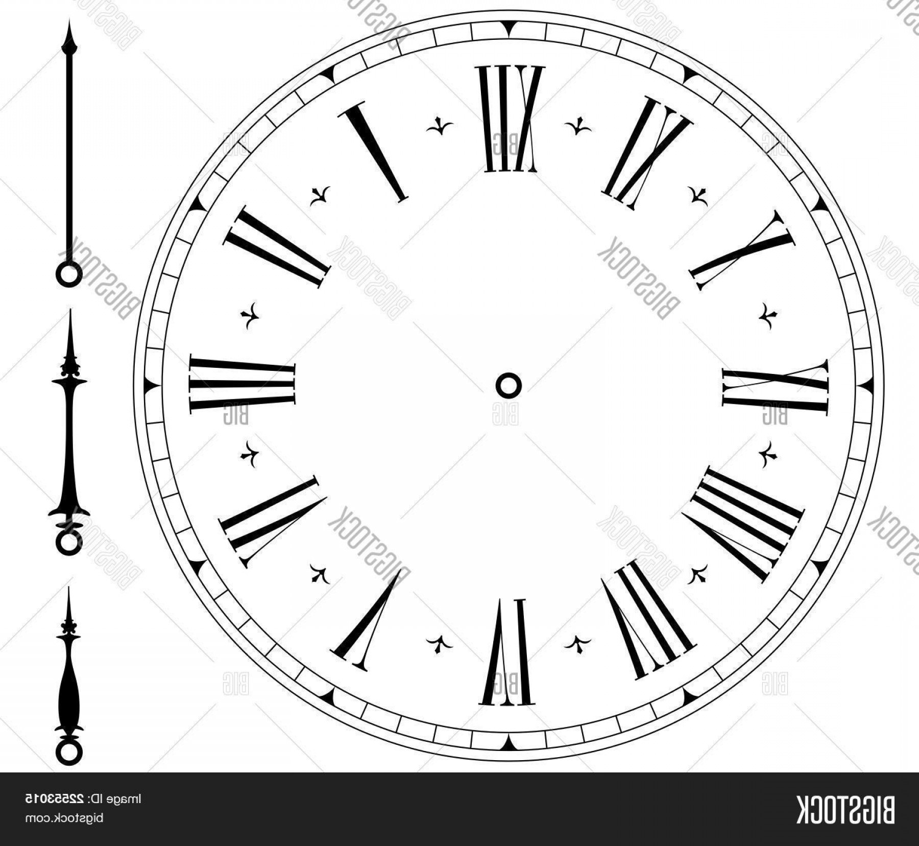 1800x1656 Stock Vector Blank Old Clock Face Catchsplace