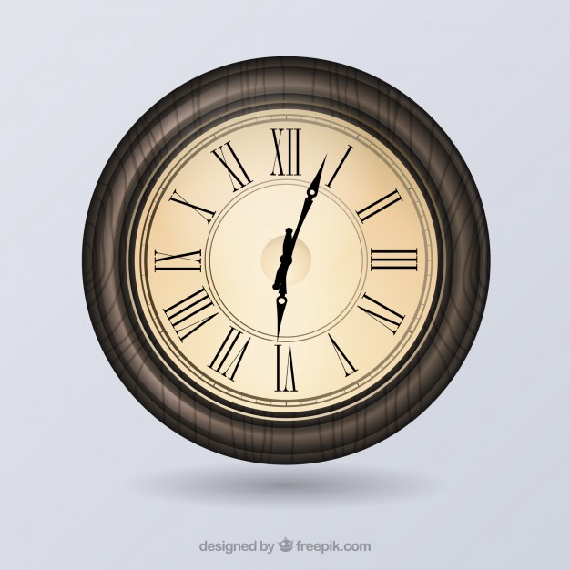 626x626 Vintage Old Clock Vector Vector Free Download