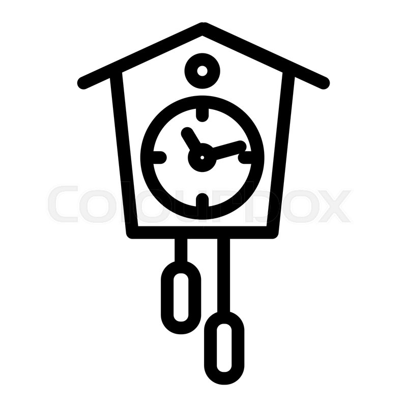 Cuckoo Clock Line Icon Old Clock Stock Vector Colourbox 800x800 Cuckoo Clock Line Icon Old Clock Stock Vector Colourbox