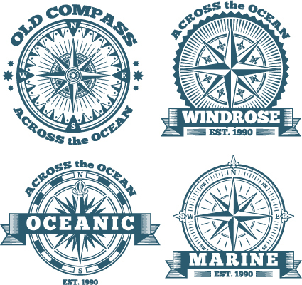 Old Compass Labels Vector Set Free Download 425x400 Old Compass Labels Vector Set Free Download