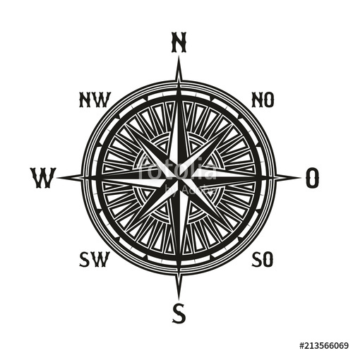 Vintage Navigation Compass Vector Icon Isolated Stock Image 500x500 Vintage Navigation Compass Vector Icon Isolated Stock Image
