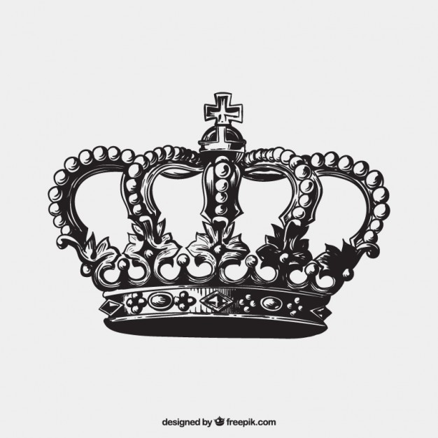 626x626 Hand Drawn Antique Crown Vector Premium Download