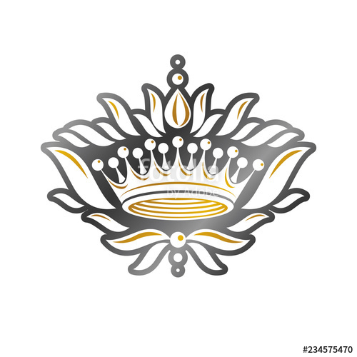 500x500 Imperial Crown Vector Illustration Heraldic Vintage Logo Ancient