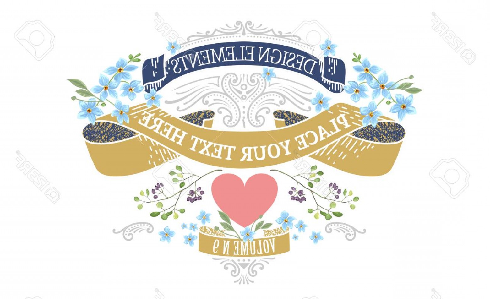 1560x952 Photostock Vector Vintage Banners With Flowers Grouped