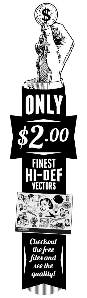 Retro Vectors 282x965 Retro Vectors
