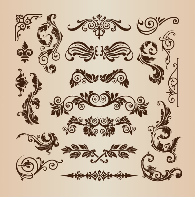 Retro Vintage Design Elements Vector Set Free Vector Graphics 760x768 Retro Vintage Design Elements Vector Set Free Vector Graphics