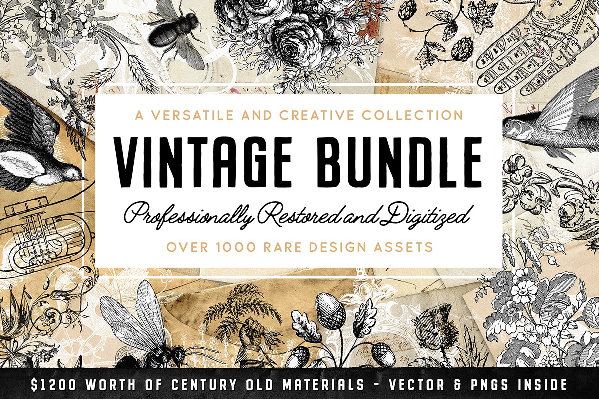 The Vintage Graphics Design Bundle 1200x800 The Vintage Graphics Design Bundle