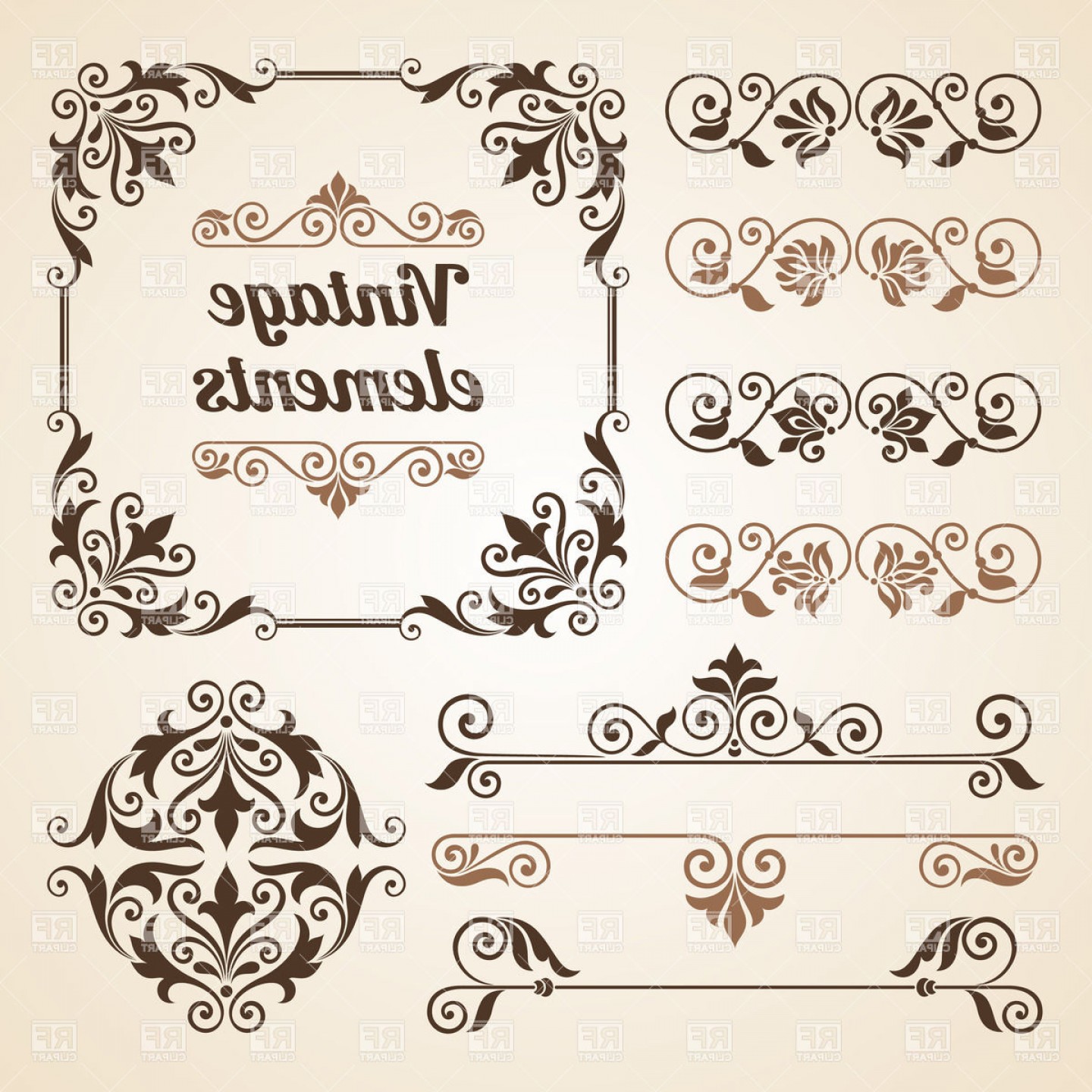 Vintage Elements Vector at Vectorified.com | Collection of Vintage ...