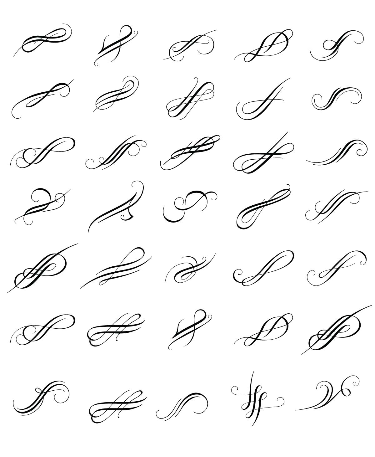 1200x1460 Calligraphic Vintage Elements Vector Set Free Download