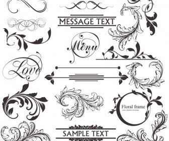 336x280 Vintage Decor Elements Vector Clipart, Design Elements For Label